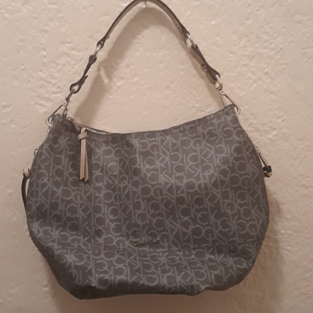 Grey Calvin Klein hobo bag